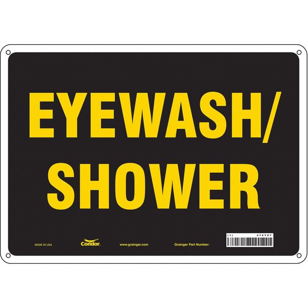 Safety Sign, 10 in Height, 14 in Width, Aluminum, Horizontal Rectangle, English, 470Y87