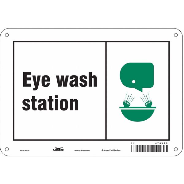Safety Sign, 7 in Height, 10 in Width, Aluminum, Vertical Rectangle, English, 470Y95