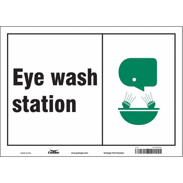 Safety Sign, 10 in Height, 14 in Width, Aluminum, Horizontal Rectangle, English, 470Y96