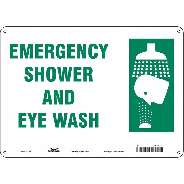 Safety Sign, 10 in Height, 14 in Width, Aluminum, Horizontal Rectangle, English, 470Y14