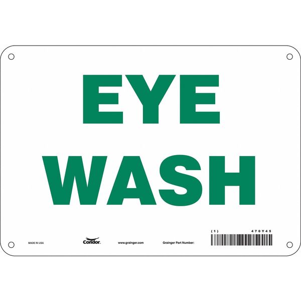 Safety Sign, 7 in Height, 10 in Width, Aluminum, Vertical Rectangle, English, 470Y45
