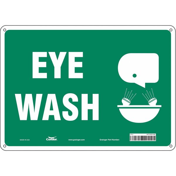Safety Sign, 10 in Height, 14 in Width, Aluminum, Horizontal Rectangle, English, 470Y69