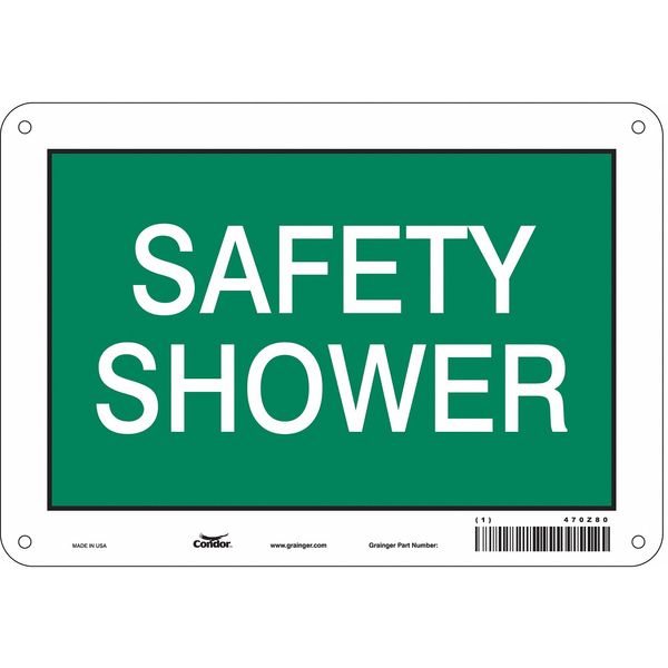 Safety Sign, 7 in Height, 10 in Width, Aluminum, Vertical Rectangle, English, 470Z80