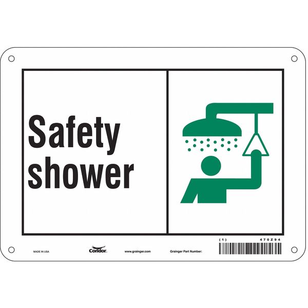 Safety Sign, 7 in Height, 10 in Width, Aluminum, Vertical Rectangle, English, 470Z94