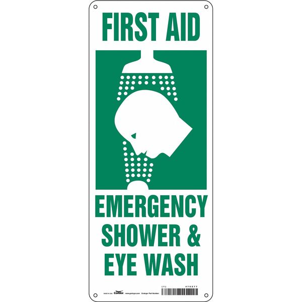 Safety Sign, 17 in Height, 7 in Width, Aluminum, Horizontal Rectangle, English
