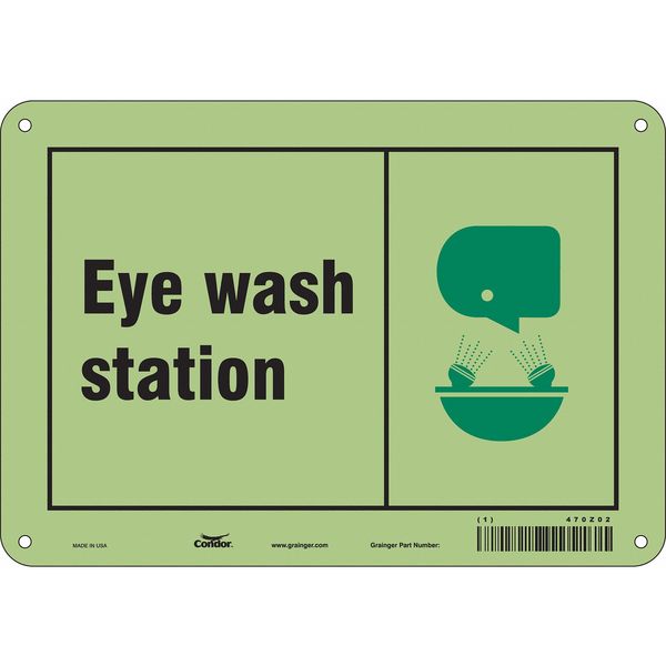 Safety Sign, 7 in Height, 10 in Width, Aluminum, Vertical Rectangle, English, 470Z02