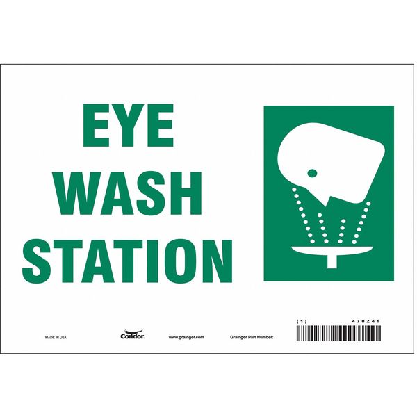 Safety Sign, 7 in Height, 10 in Width, Vinyl, Vertical Rectangle, English, 470Z41