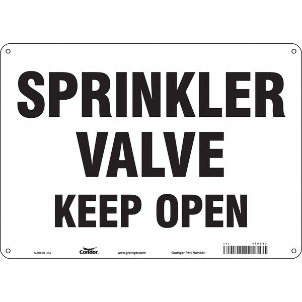 Safety Sign, 10 in Height, 14 in Width, Aluminum, Horizontal Rectangle, English, 470C83