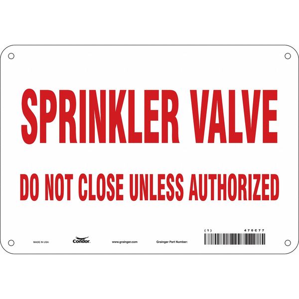 Safety Sign, 7 in Height, 10 in Width, Aluminum, Vertical Rectangle, English, 470C77