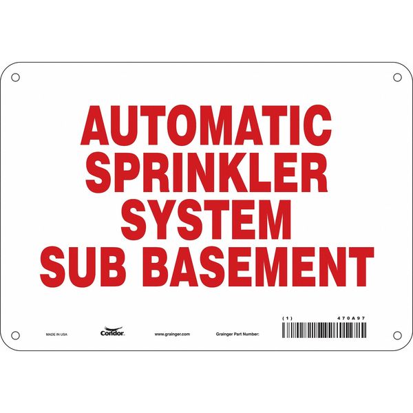 Safety Sign, 7 in Height, 10 in Width, Aluminum, Vertical Rectangle, English, 470A97