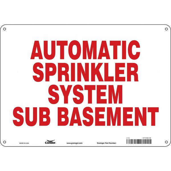 Safety Sign, 10 in Height, 14 in Width, Aluminum, Horizontal Rectangle, English, 470A98