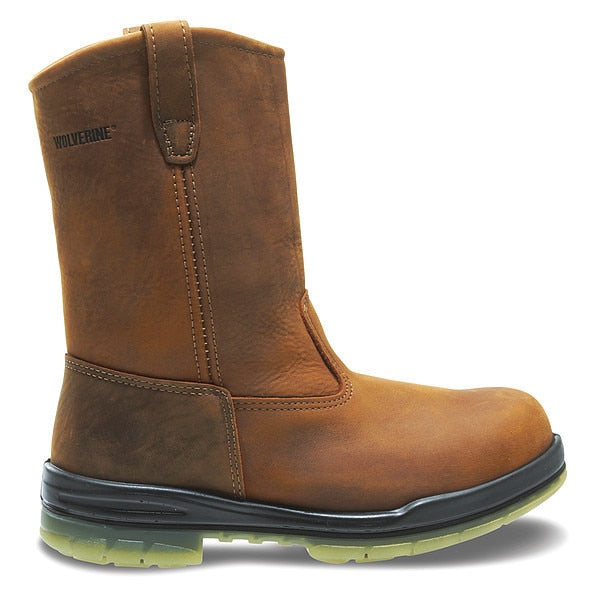Work Boots, 10, M, Brown, Steel, Men's, PR