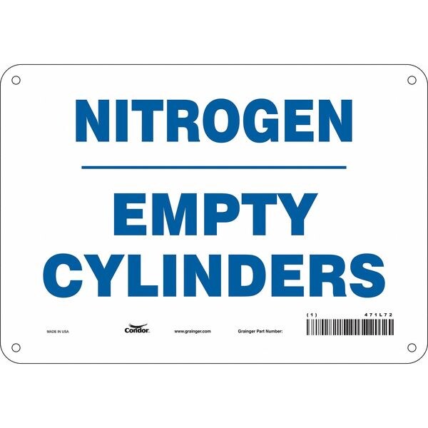 Safety Sign, 7 in Height, 10 in Width, Aluminum, Vertical Rectangle, English, 471L72
