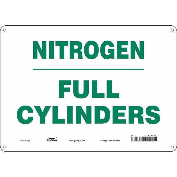 Safety Sign, 10 in Height, 14 in Width, Aluminum, Horizontal Rectangle, English, 471L79