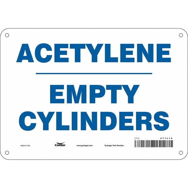 Safety Sign, 7 in Height, 10 in Width, Aluminum, Vertical Rectangle, English, 471L18