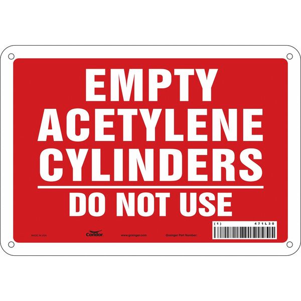 Safety Sign, 7 in Height, 10 in Width, Aluminum, Vertical Rectangle, English, 471L30