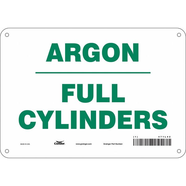 Safety Sign, 7 in Height, 10 in Width, Aluminum, Vertical Rectangle, English, 471L42