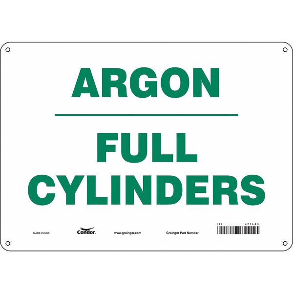 Safety Sign, 10 in Height, 14 in Width, Aluminum, Horizontal Rectangle, English, 471L43