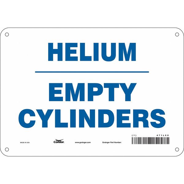 Safety Sign, 7 in Height, 10 in Width, Aluminum, Vertical Rectangle, English, 471L60