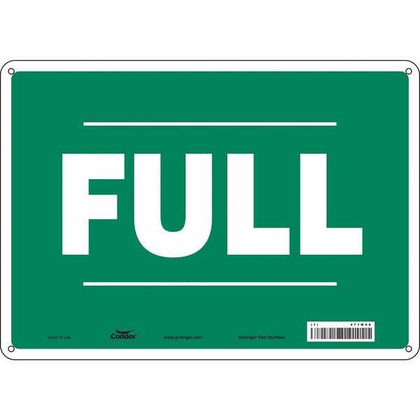 Safety Sign, 10 in Height, 14 in Width, Aluminum, Horizontal Rectangle, English, 471M98