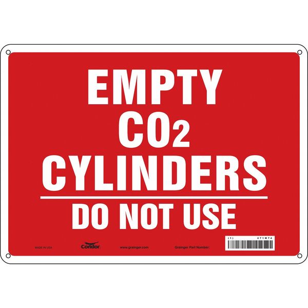 Safety Sign, 10 in Height, 14 in Width, Aluminum, Horizontal Rectangle, English, 471M74