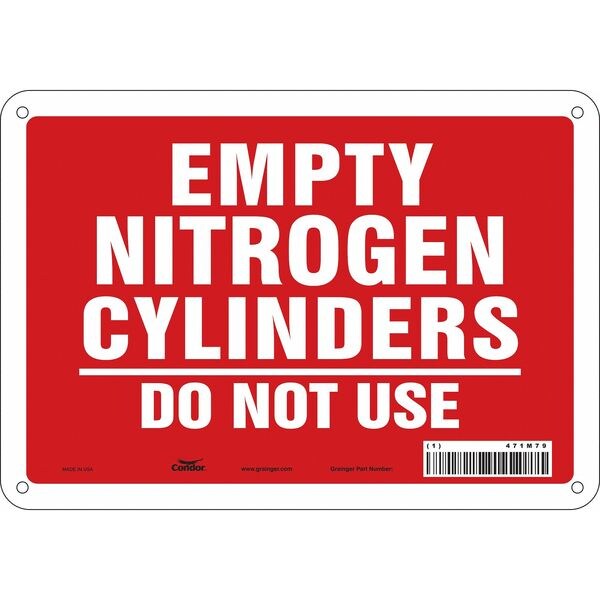 Safety Sign, 7 in Height, 10 in Width, Aluminum, Vertical Rectangle, English, 471M79