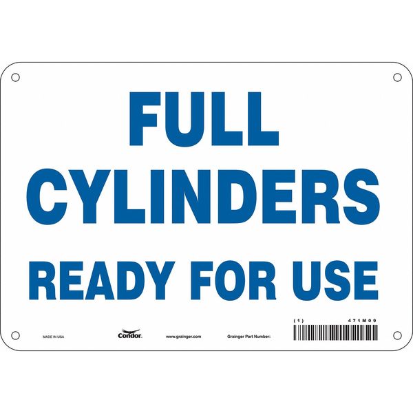 Safety Sign, 7 in Height, 10 in Width, Aluminum, Vertical Rectangle, English, 471M09