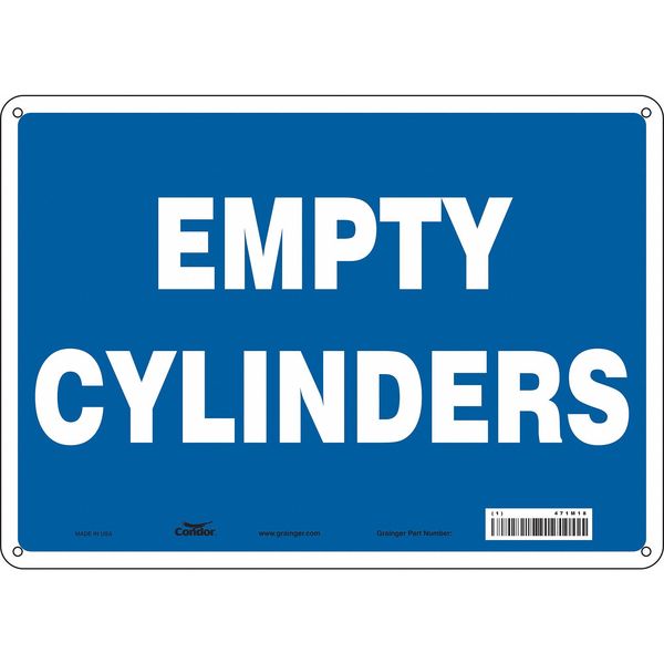 Safety Sign, 10 in Height, 14 in Width, Aluminum, Horizontal Rectangle, English, 471M18
