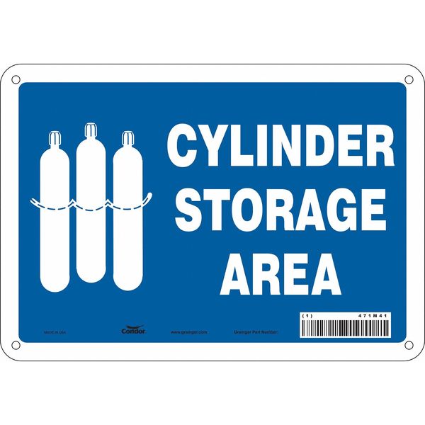 Safety Sign, 7 in Height, 10 in Width, Aluminum, Vertical Rectangle, English, 471M41