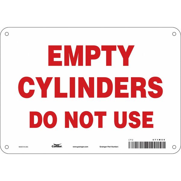 Safety Sign, 7 in Height, 10 in Width, Aluminum, Vertical Rectangle, English, 471M59