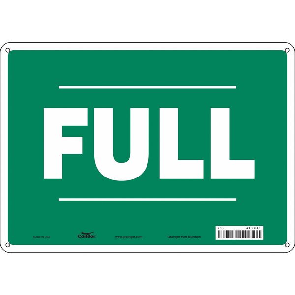Safety Sign, 10 in Height, 14 in Width, Polyethylene, Horizontal Rectangle, English, 471N01