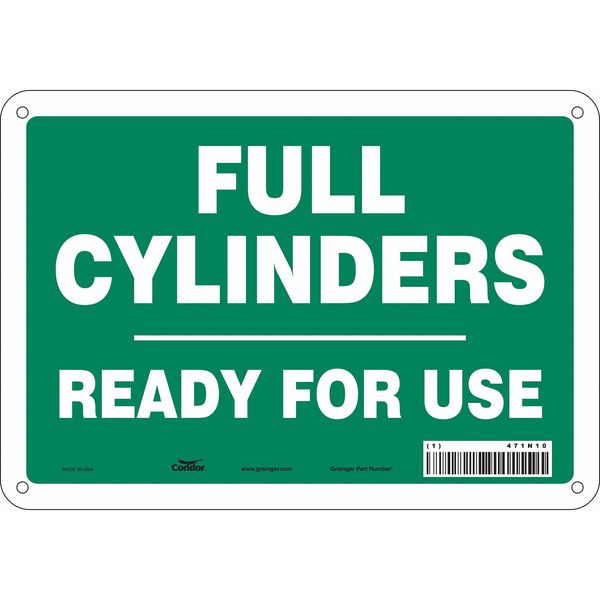 Safety Sign, 7 in Height, 10 in Width, Aluminum, Vertical Rectangle, English, 471N10