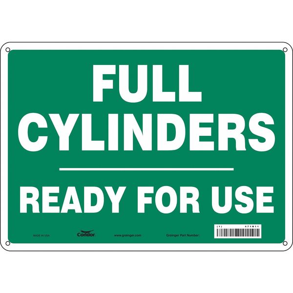 Safety Sign, 10 in Height, 14 in Width, Aluminum, Horizontal Rectangle, English, 471N11
