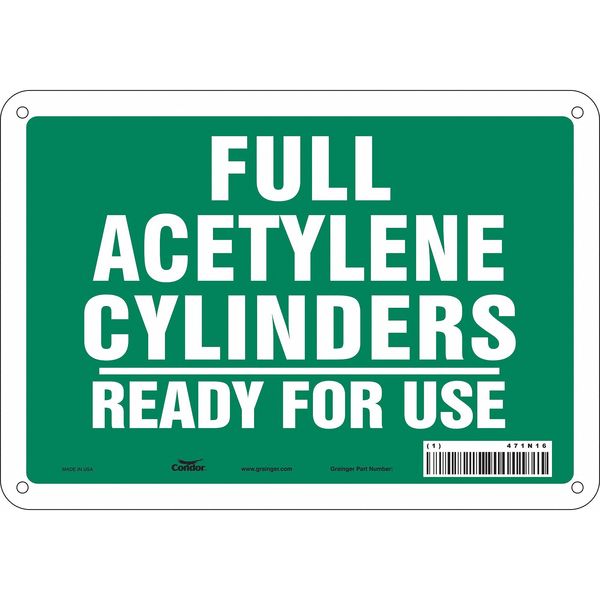 Safety Sign, 7 in Height, 10 in Width, Aluminum, Vertical Rectangle, English, 471N16