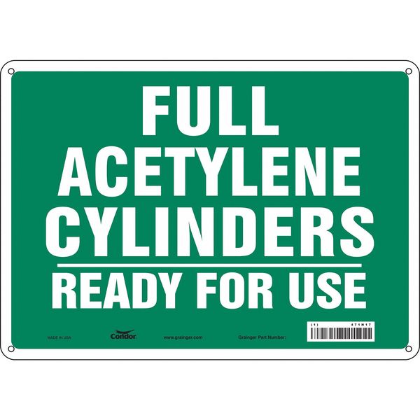 Safety Sign, 10 in Height, 14 in Width, Aluminum, Horizontal Rectangle, English, 471N17