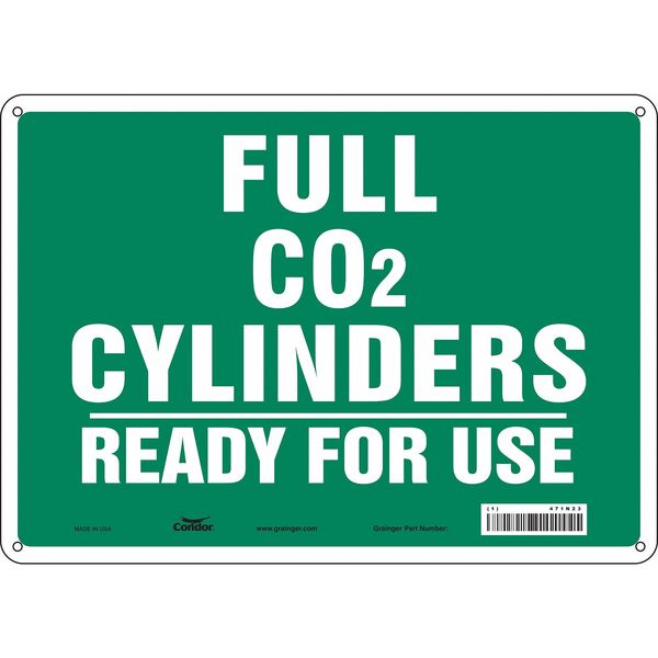 Safety Sign, 10 in Height, 14 in Width, Aluminum, Horizontal Rectangle, English, 471N23