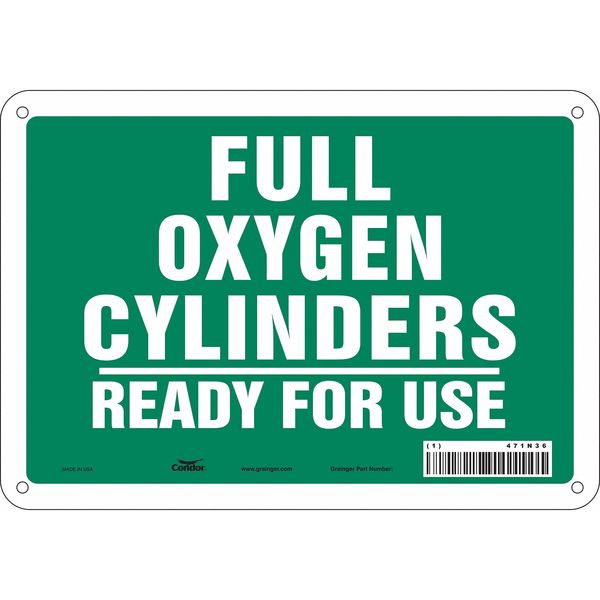 Safety Sign, 7 in Height, 10 in Width, Polyethylene, Vertical Rectangle, English, 471N36