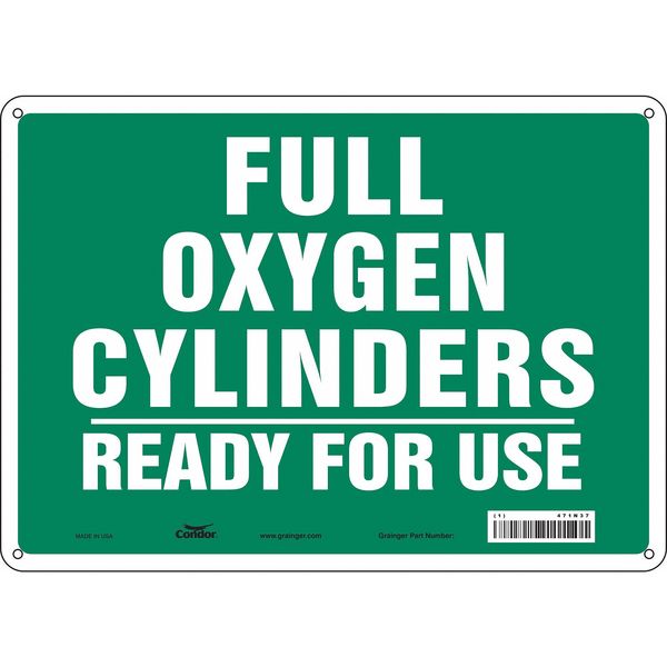 Safety Sign, 10 in Height, 14 in Width, Polyethylene, Horizontal Rectangle, English, 471N37