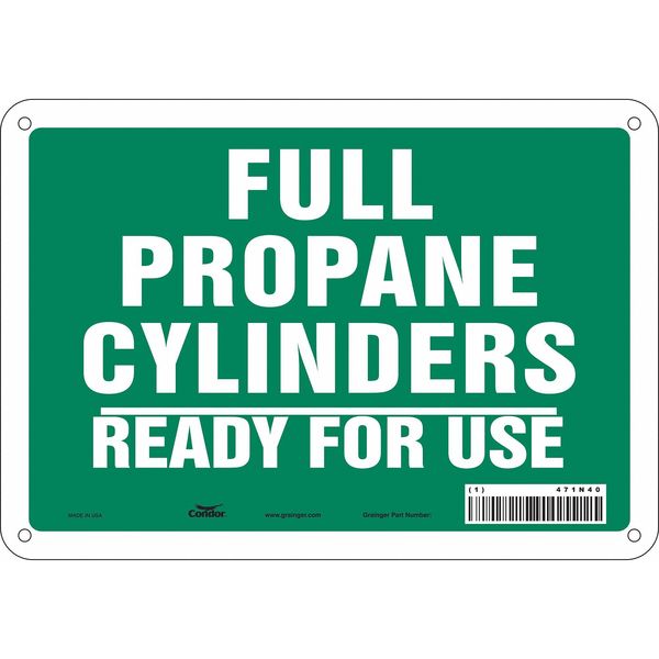 Safety Sign, 7 in Height, 10 in Width, Aluminum, Vertical Rectangle, English, 471N40