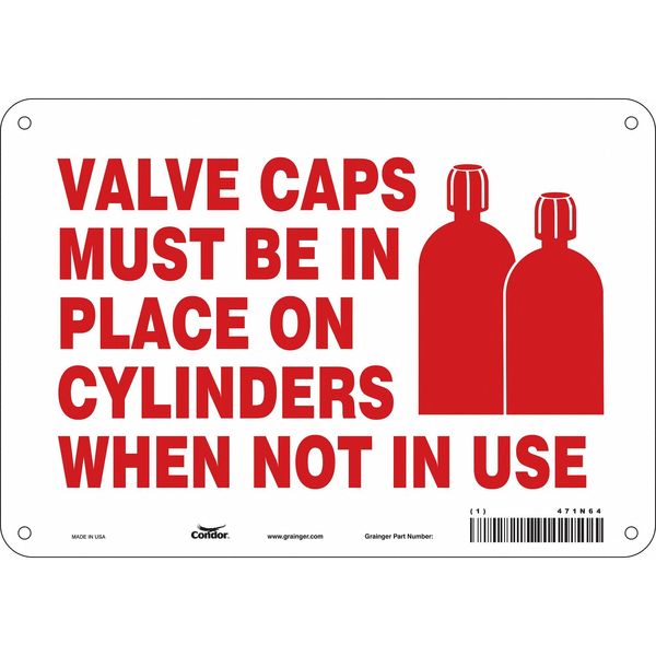 Safety Sign, 7 in Height, 10 in Width, Aluminum, Vertical Rectangle, English, 471N64