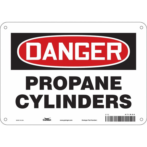 Safety Sign, 7 in Height, 10 in Width, Aluminum, Vertical Rectangle, English, 471R08