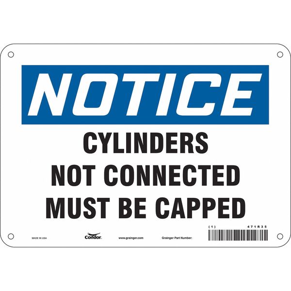 Safety Sign, 7 in Height, 10 in Width, Aluminum, Vertical Rectangle, English, 471R35
