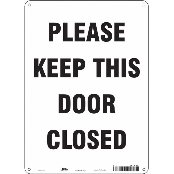 Safety Sign, 14 in Height, 10 in Width, Aluminum, Vertical Rectangle, English, 471W30