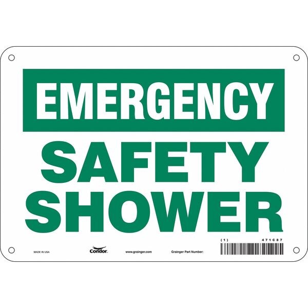 Safety Sign, 7 in Height, 10 in Width, Aluminum, Vertical Rectangle, English, 471C87