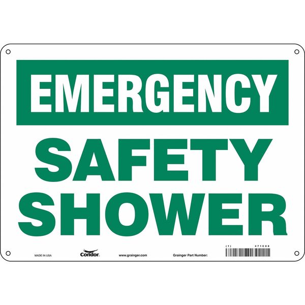 Safety Sign, 10 in Height, 14 in Width, Aluminum, Horizontal Rectangle, English, 471C88