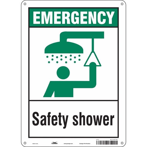 Safety Sign, 14 in Height, 10 in Width, Aluminum, Vertical Rectangle, English, 471C76