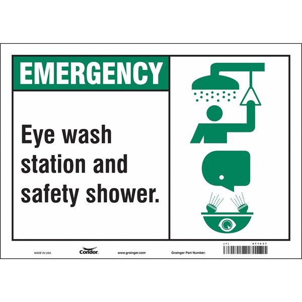 Safety Sign, 10 in Height, 14 in Width, Vinyl, Horizontal Rectangle, English, 471C37
