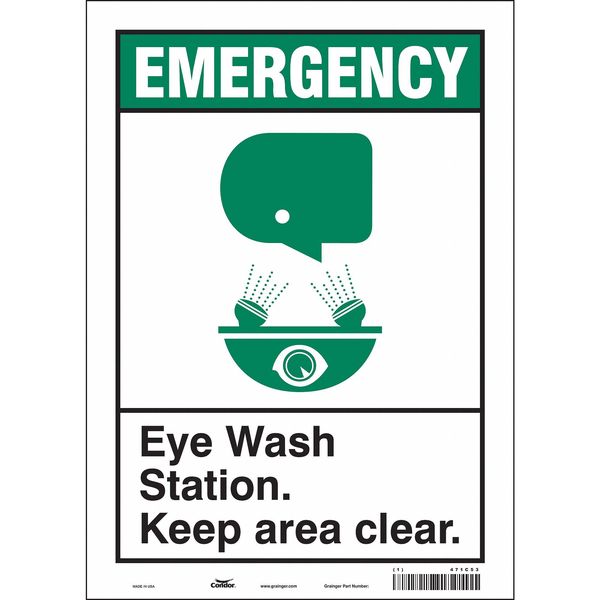 Safety Sign, 14 in Height, 10 in Width, Vinyl, Vertical Rectangle, English, 471C53