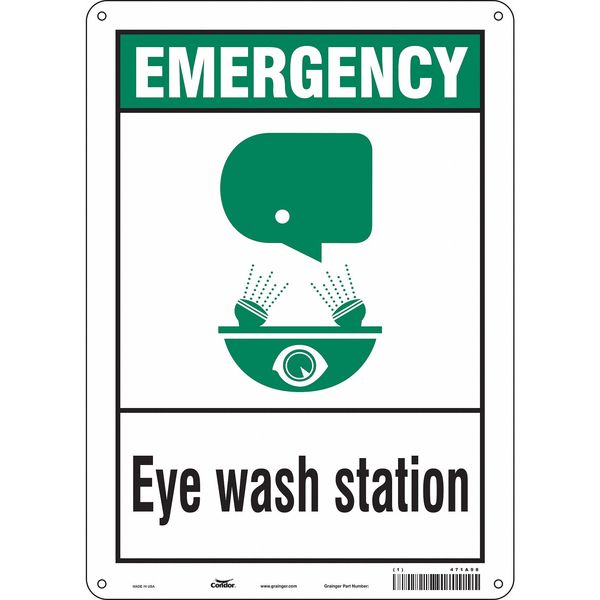 Safety Sign, 14 in Height, 10 in Width, Aluminum, Vertical Rectangle, English, 471A98