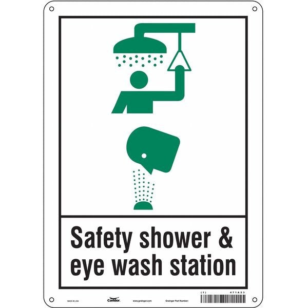 Safety Sign, 14 in Height, 10 in Width, Aluminum, Vertical Rectangle, English, 471A23
